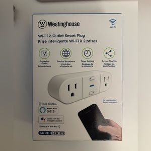 Wi-Fi 2-outlet smart plug